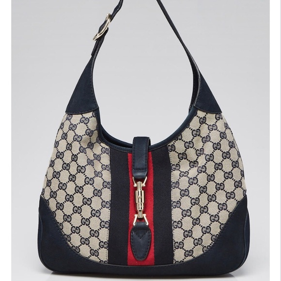 Gucci Handbags - Vintage Gucci GG Jackie Web Blue